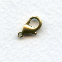 Raw Brass Lobster Clasp Closures 12mm (12)